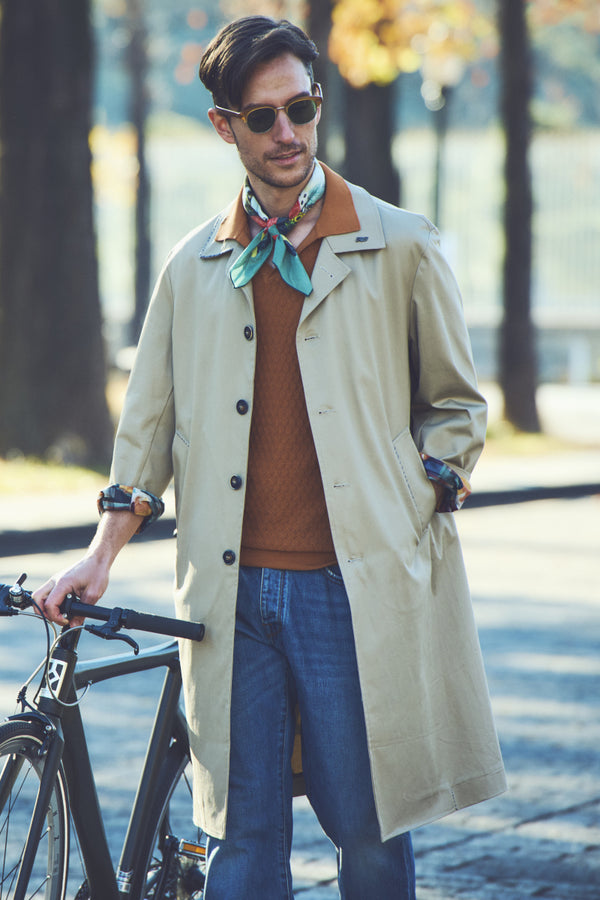 ハンドステッチトップコート / Col:NOTTE ネイビー系