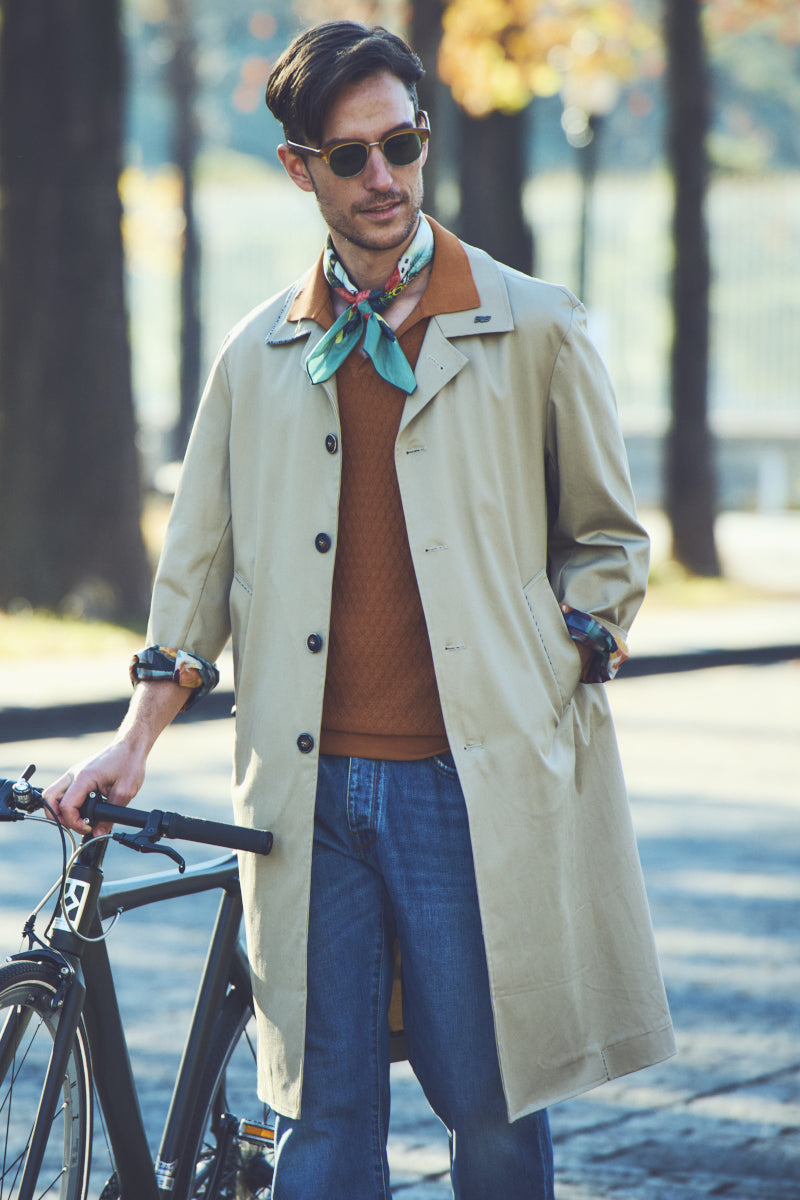 ハンドステッチトップコート / Col:NOTTE ネイビー系