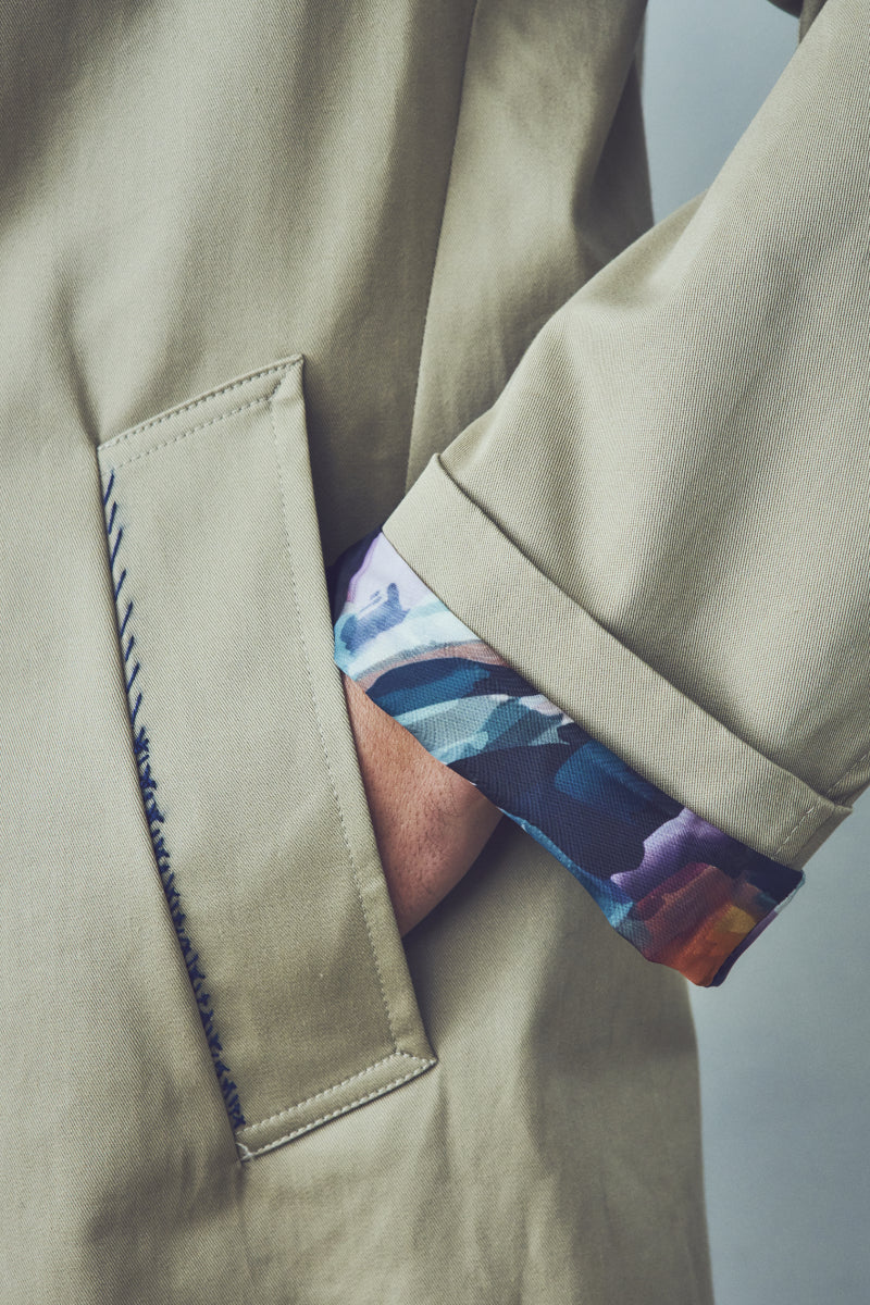 ハンドステッチトップコート / Col:NOTTE ネイビー系