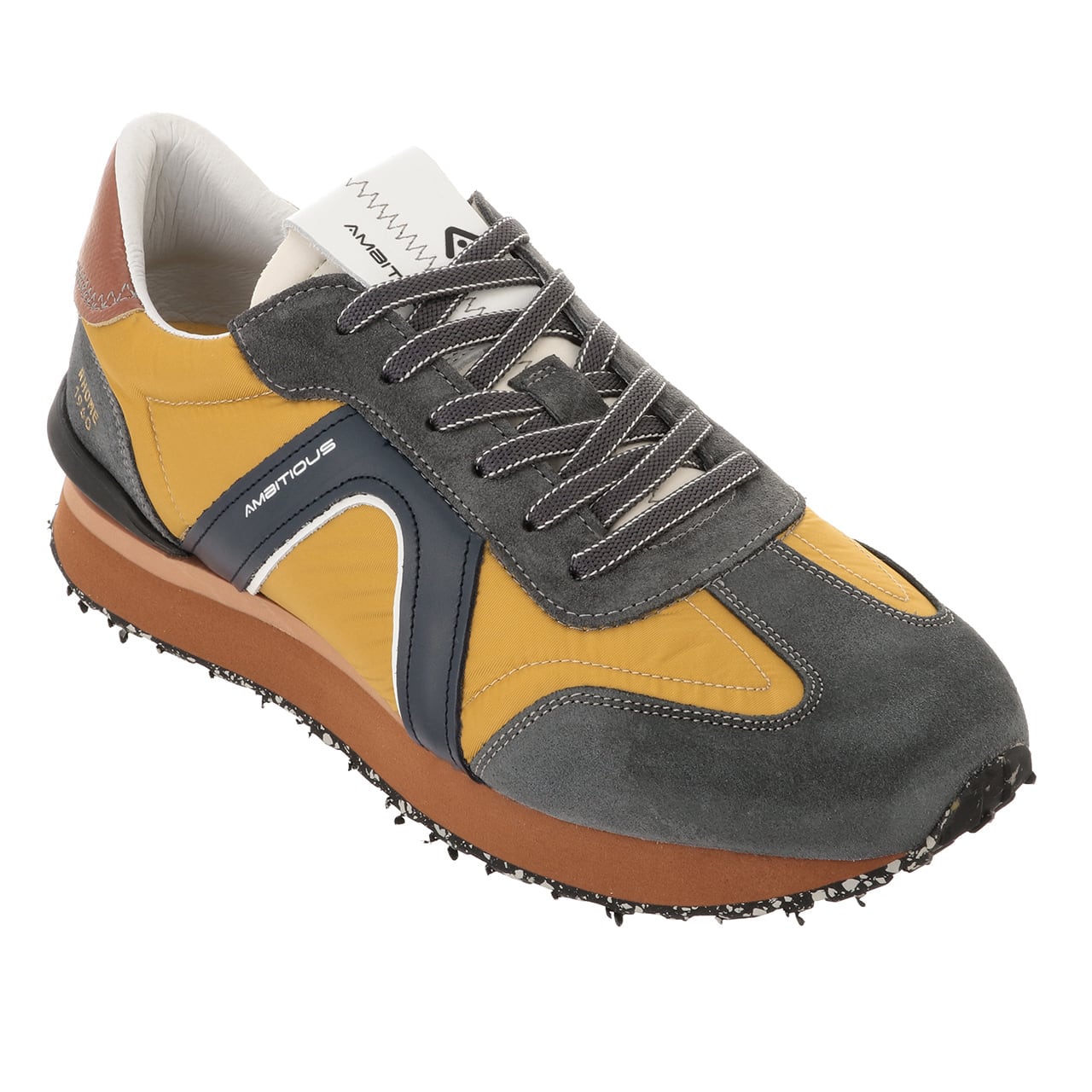 【Ambitious sneakers】 RHOME / Col:GREY×YELLOW グレー イエロー