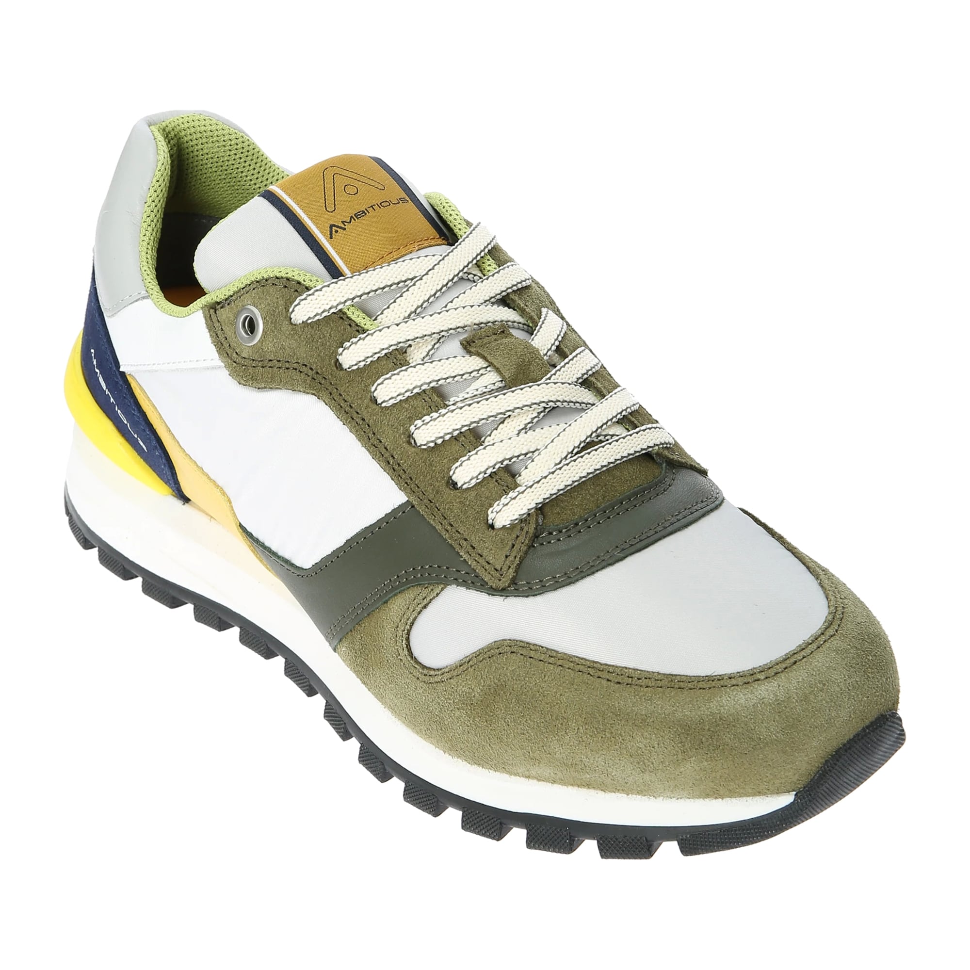 【Ambitious sneakers】 SILKY / Col:KHAKI×OFF WHITE カーキ オフホワイト