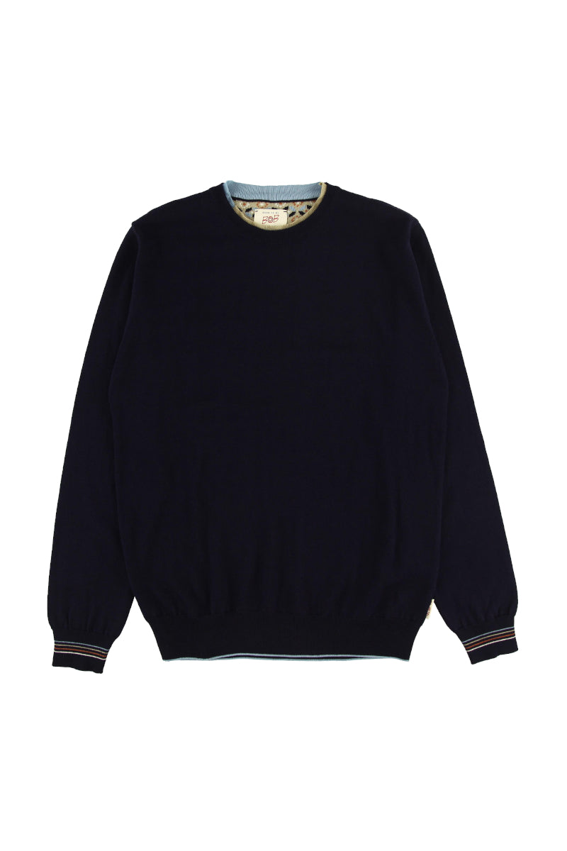 24AW】Crewneck knit 074741766 BOB SCAFFOL/N / BLU 