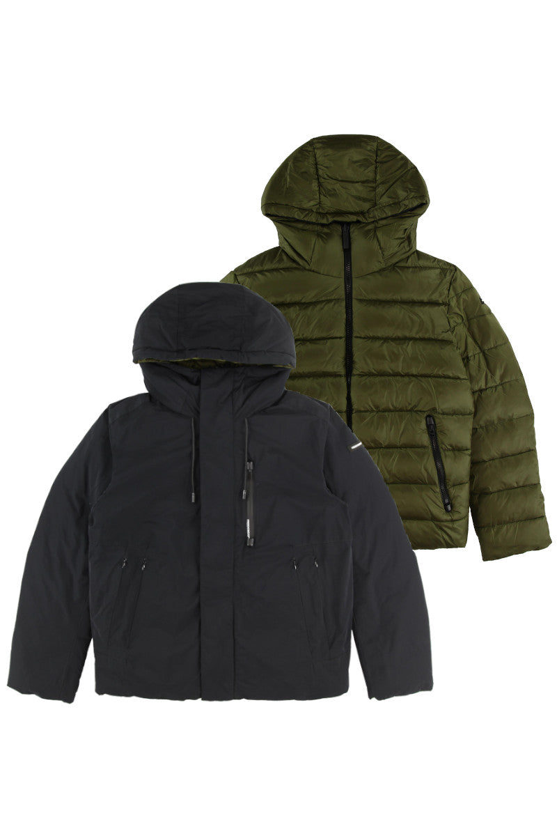 【FREEDOMDAY】 ECOダウン リバーシブルジャケット / Col:BLACK ブラック