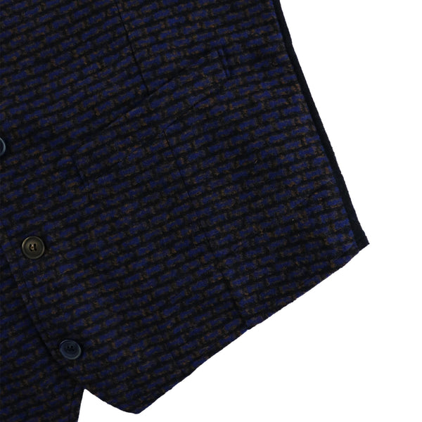 ブリックチェックジレ / Col:VAR1 ネイビー系