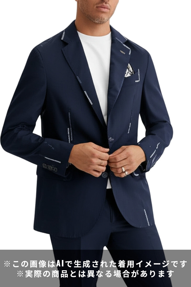 ハンドステッチスーツ / Col:BLU ネイビー