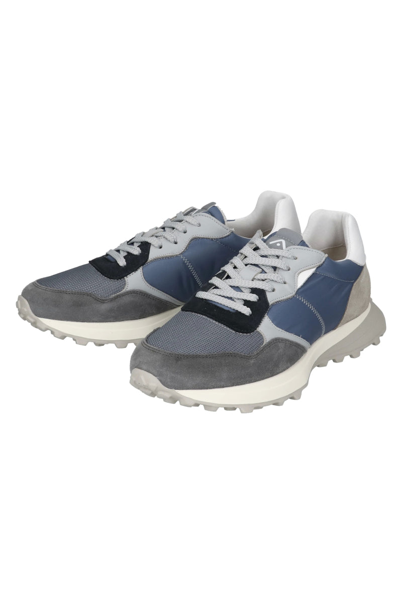 【Ambitious sneakers】 RILEY / Col:GREY×BLUE ブルー系
