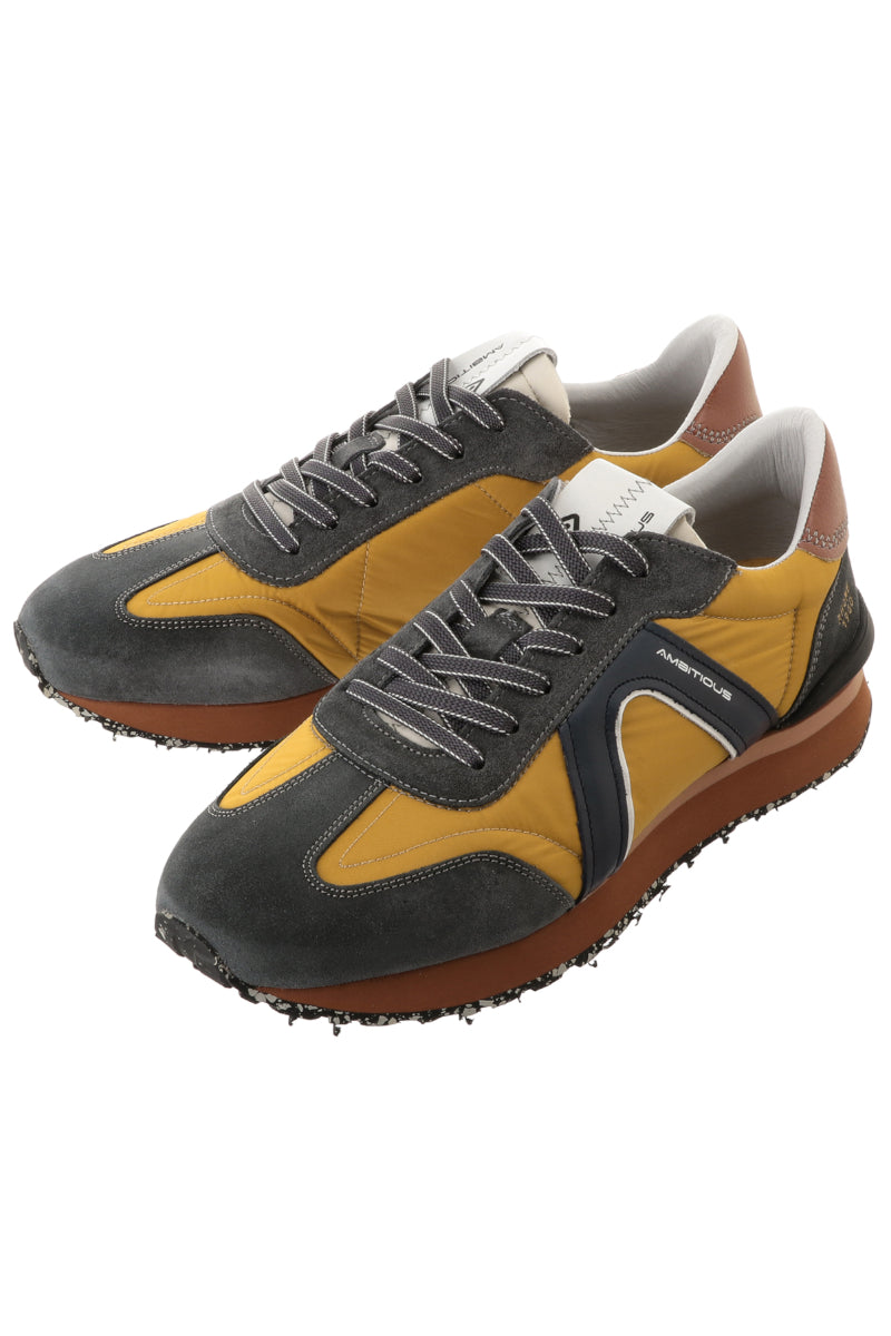【Ambitious sneakers】 RHOME / Col:GREY×YELLOW グレー イエロー