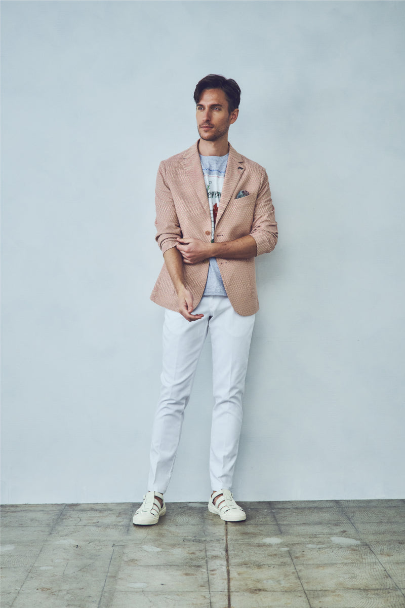 ジャガードパターンイージージャケット / Col:CORDA ロープベージュ