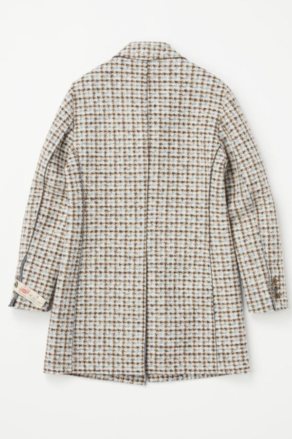 レトロパターンボンディングチェスターコート / Col:VAR2 ブラウン系