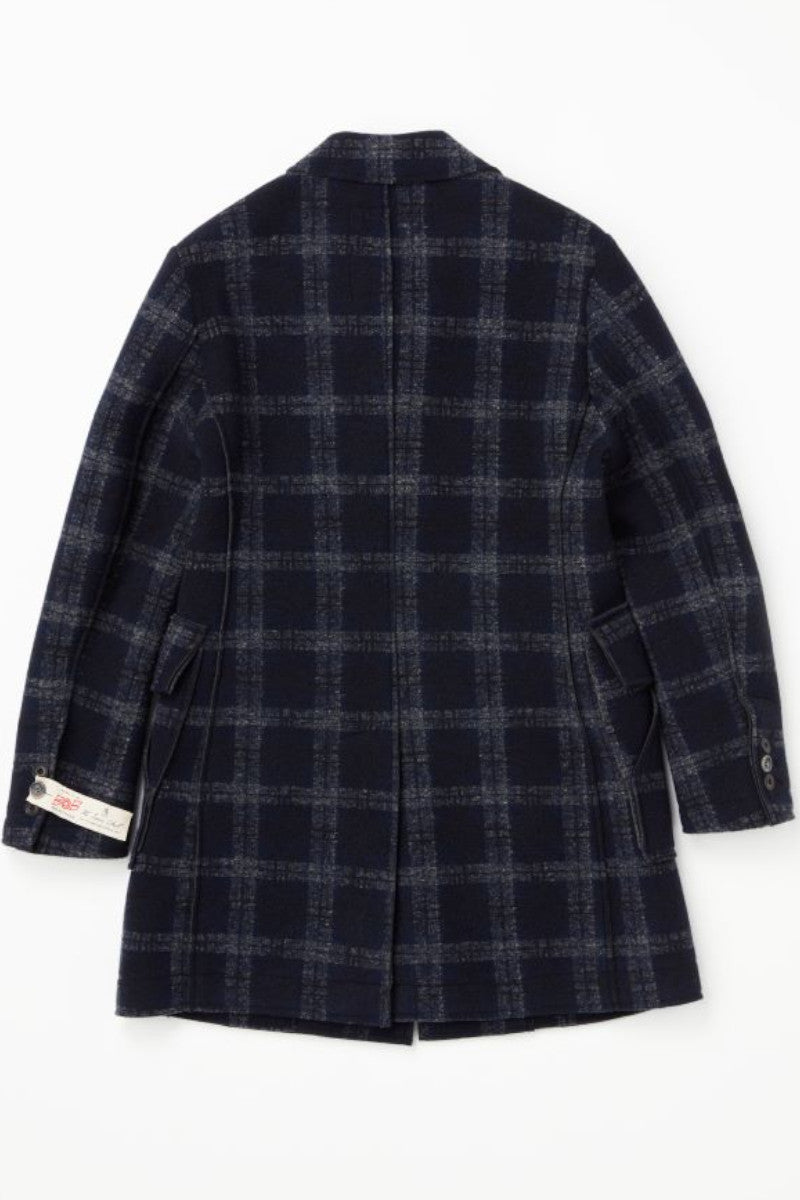 ボンディングチェックチェスターコート / Col: VAR2 ブラック系