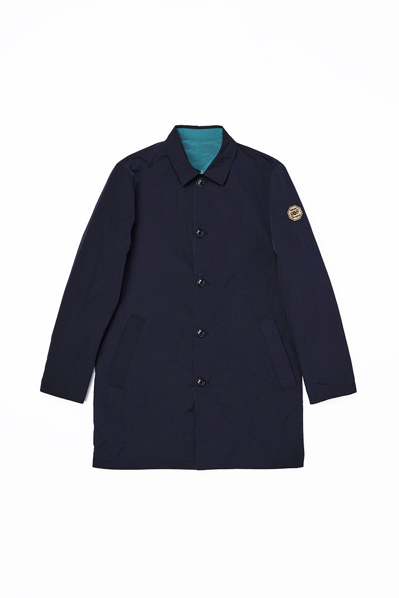 【25SS】Reversible Nylon Coat col:BLU AGATA ネイビー系