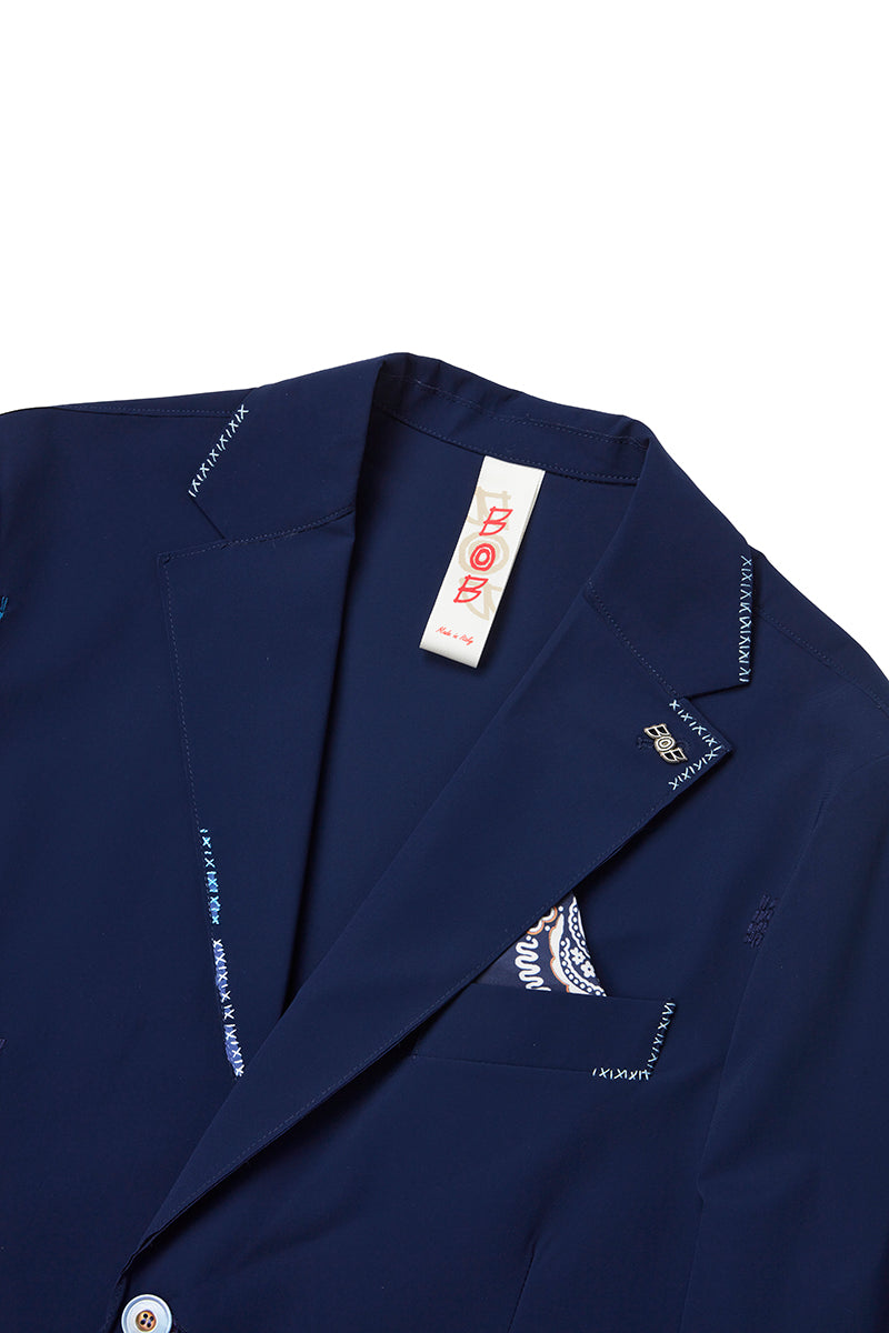 【25SS日本別注】Handmade Embroidery Eazy Jacket / Col:BLU