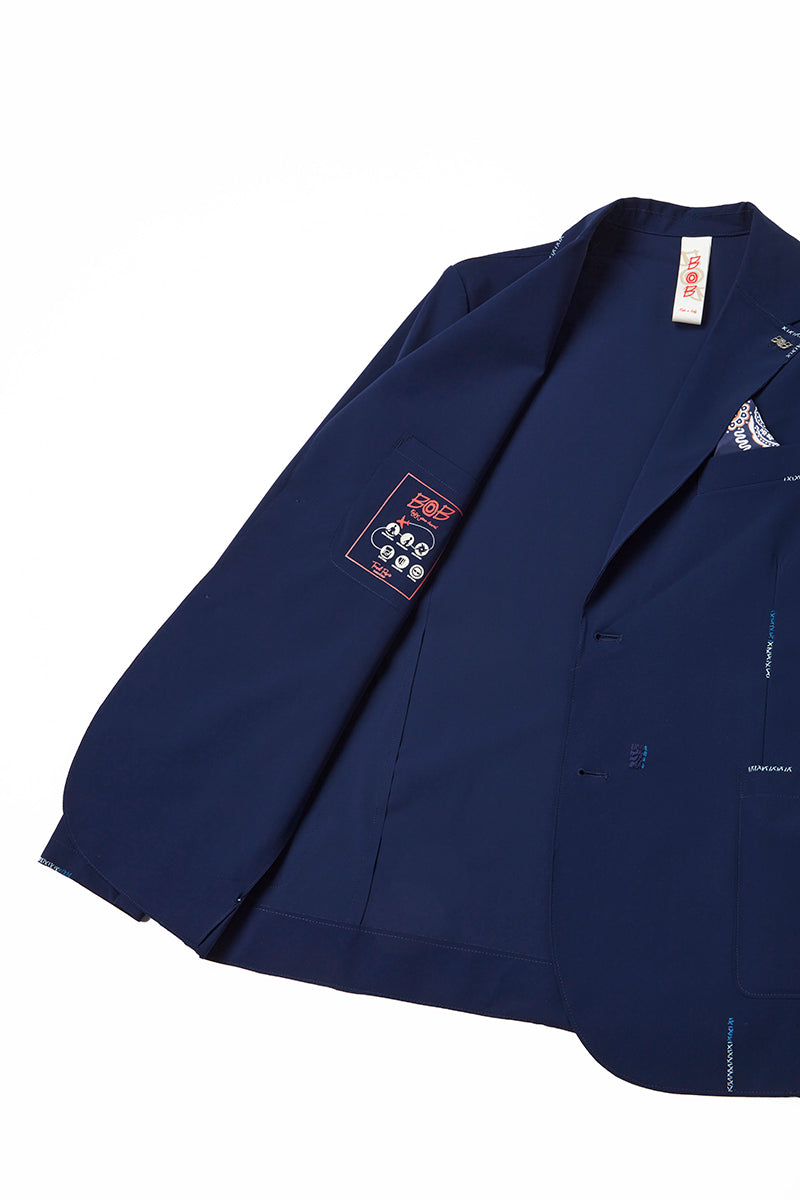【25SS日本別注】Handmade Embroidery Eazy Jacket / Col:BLU
