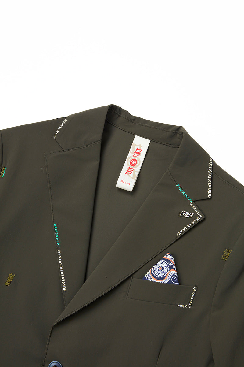 【25SS日本別注】Handmade Embroidery Eazy Jacket / Col:BLU