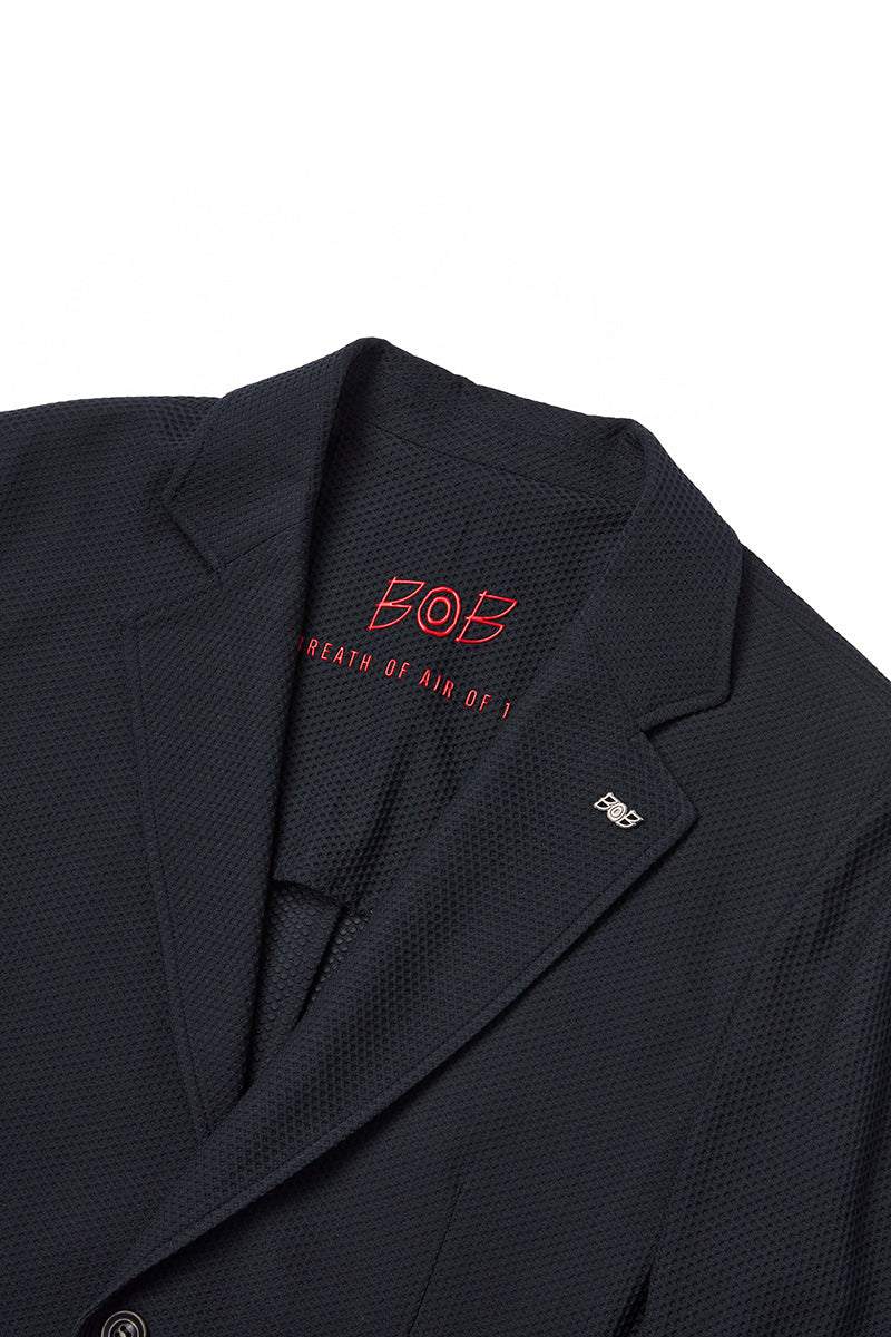 【25SS新作】Pocketable Honeycomb Mesh Travel Jacket / Col:BLU ネイビー系