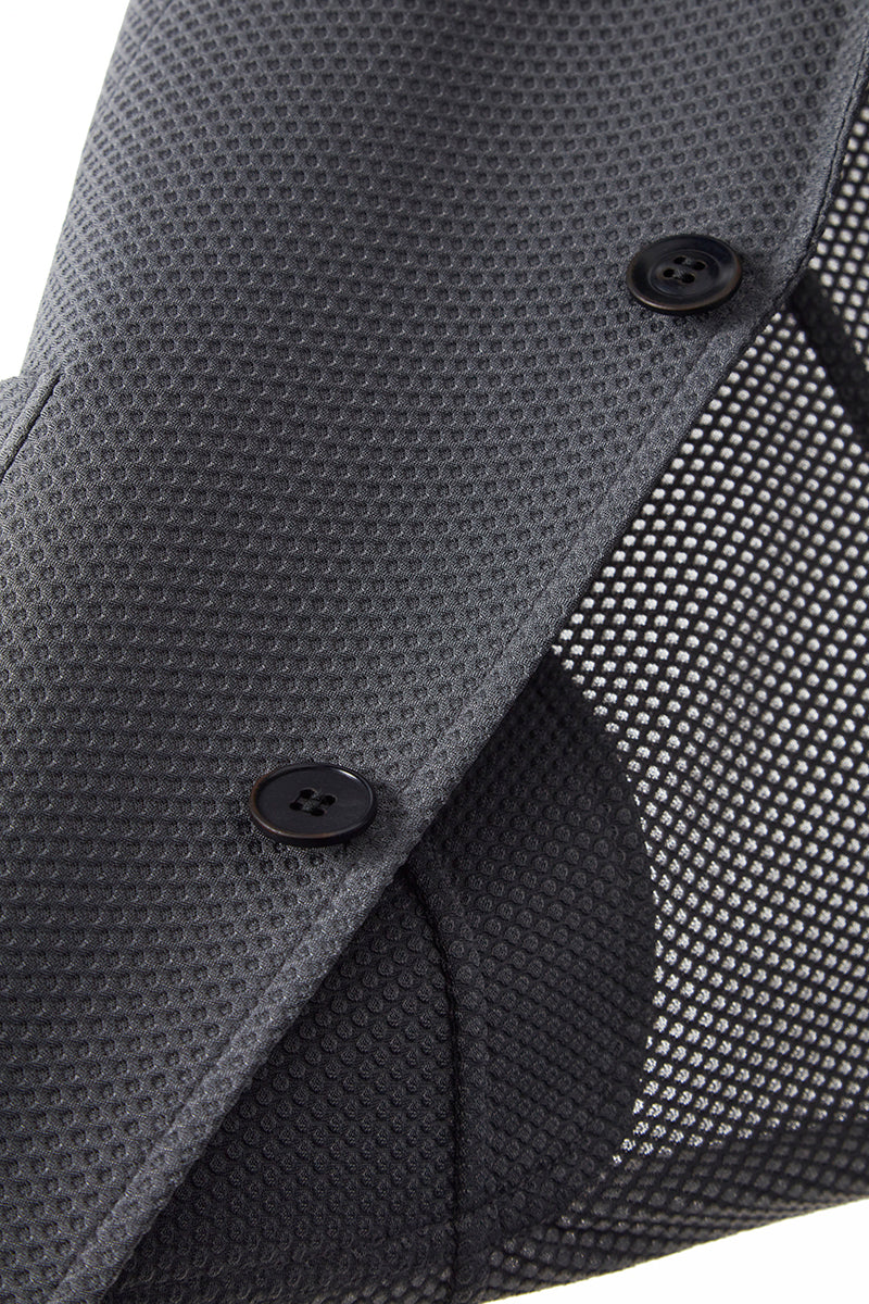 ポケッタブルハニカムメッシュ トラベルジャケット / Col:ACCIAIO グレー系