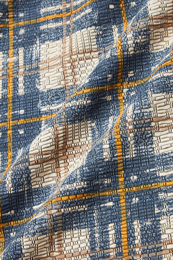 チェックパターンプリントイージージャケット / Col:VAR1 ブルーチェック