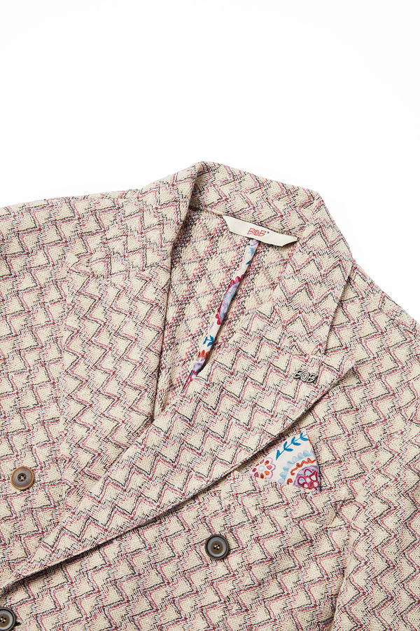 ダブルブレストラッセルニットジャケット / Col:VAR1