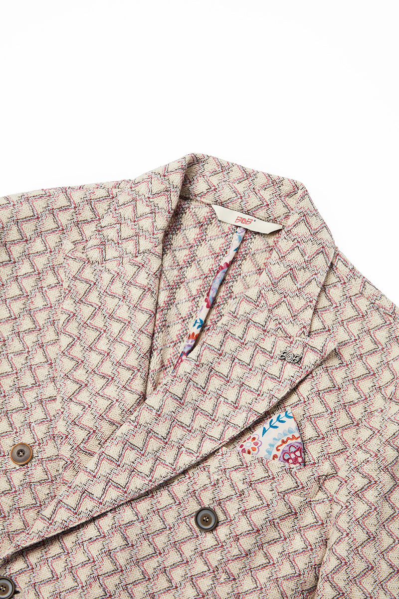 ダブルブレストラッセルニットジャケット / Col:VAR1