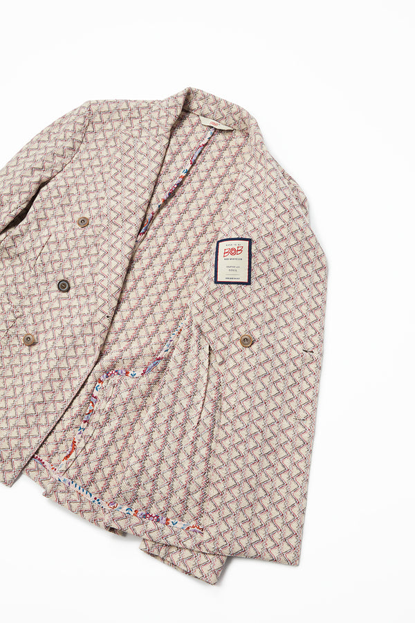 ダブルブレストラッセルニットジャケット / Col:VAR1