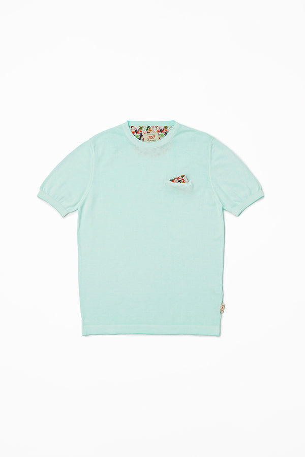 ガーメントダイニットTシャツ / Col:GESSO チョークホワイト