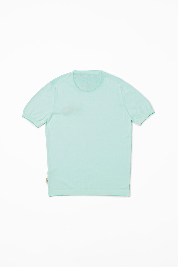 ガーメントダイニットTシャツ / Col:GESSO チョークホワイト