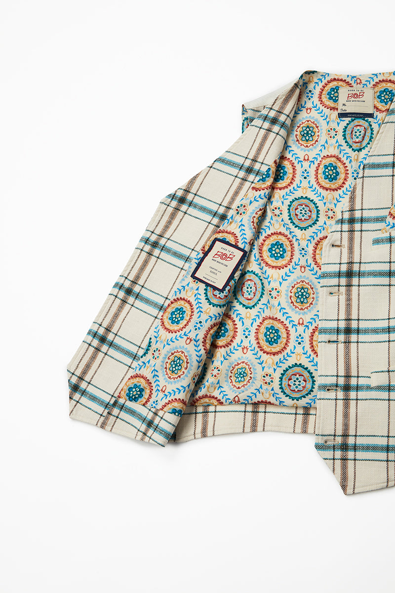 チェックパターンジレ / Col:VAR1 グリーンチェック