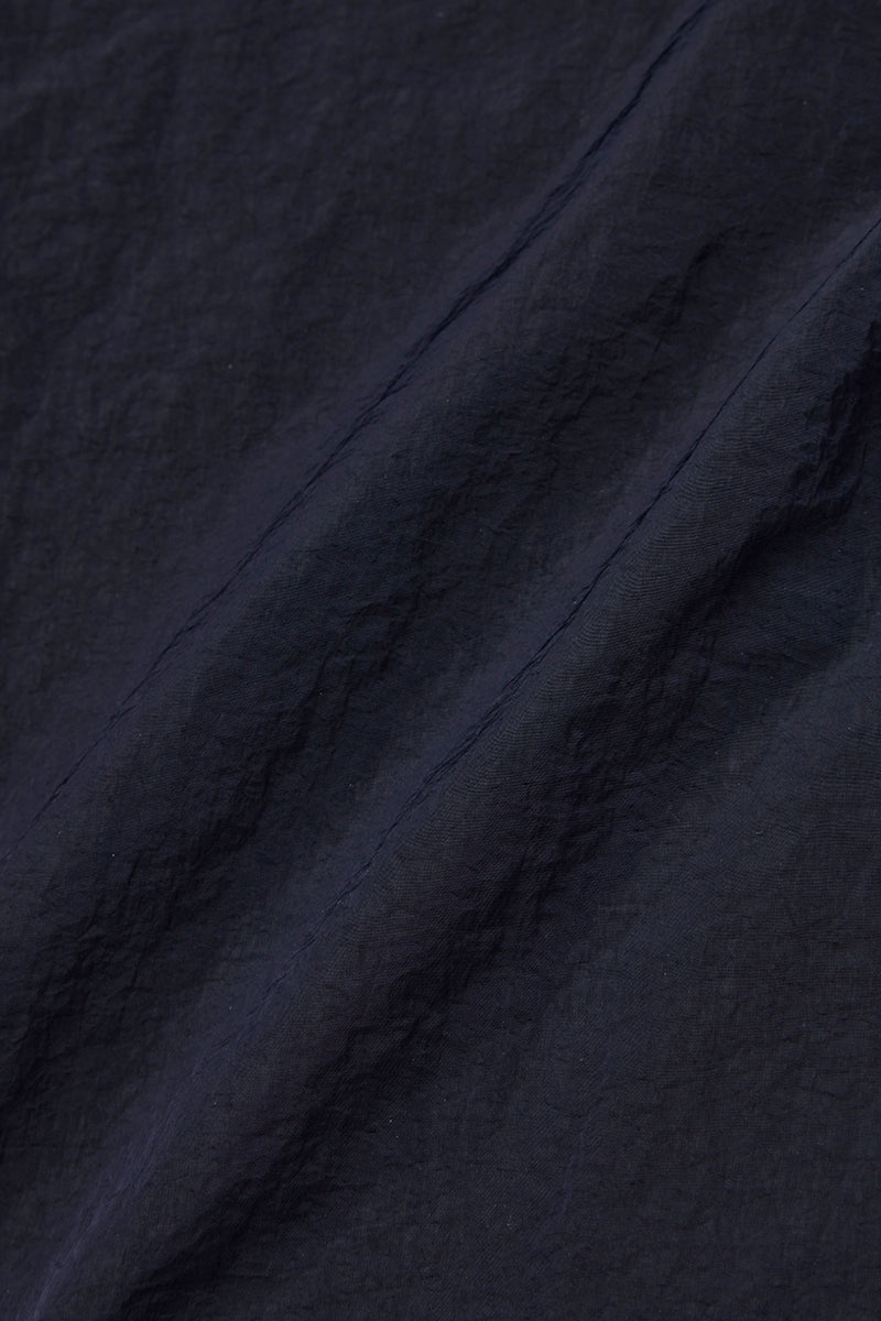 テクニカルファブリックフードブルゾン / Col:BLU ネイビー