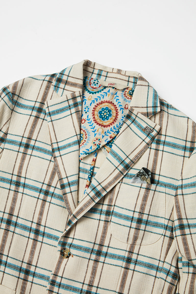 チェックパターンジャケット / Col:VAR1 グリーンチェック