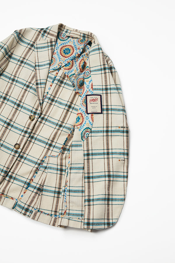 チェックパターンジャケット / Col:VAR1 グリーンチェック