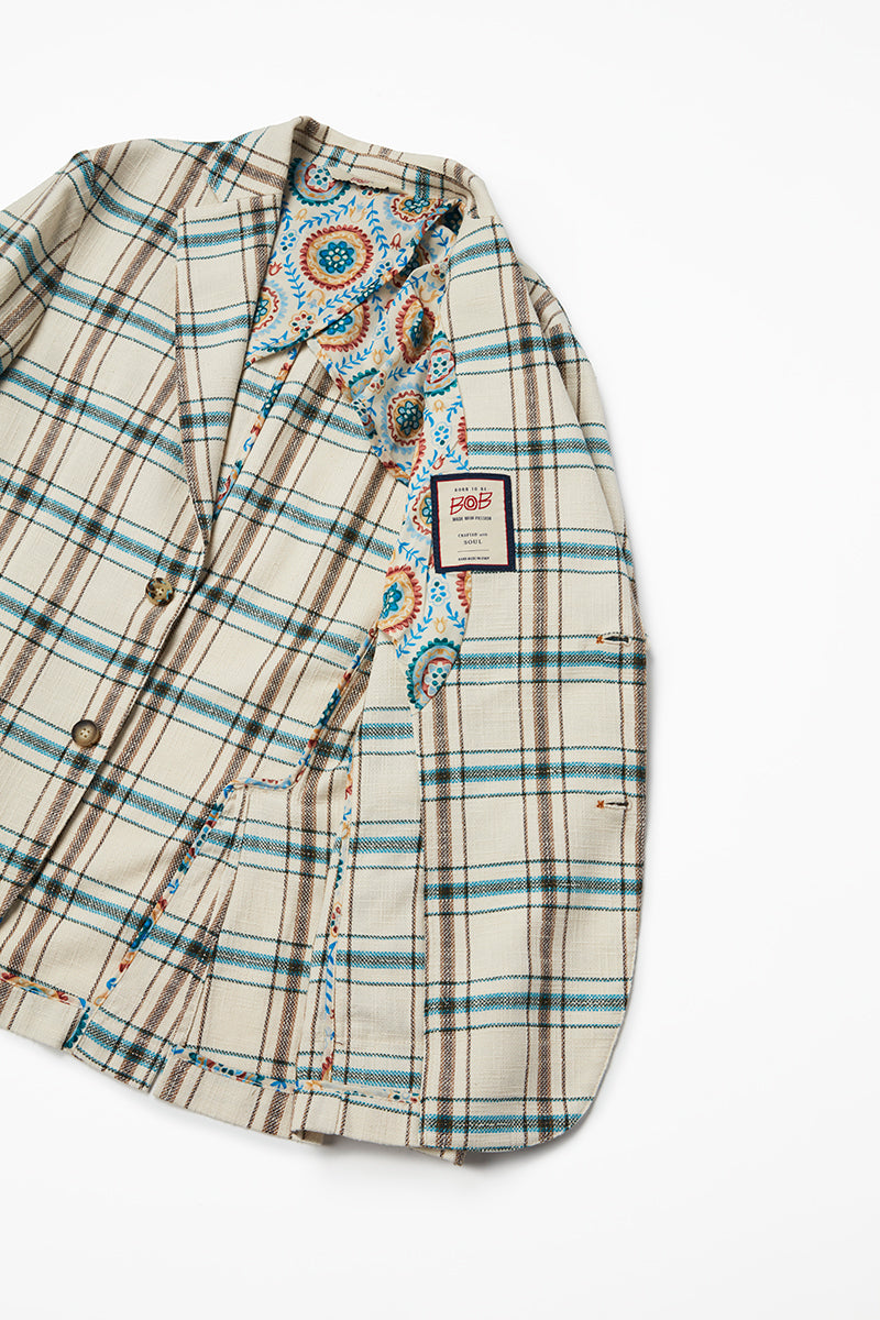 チェックパターンジャケット / Col:VAR1 グリーンチェック