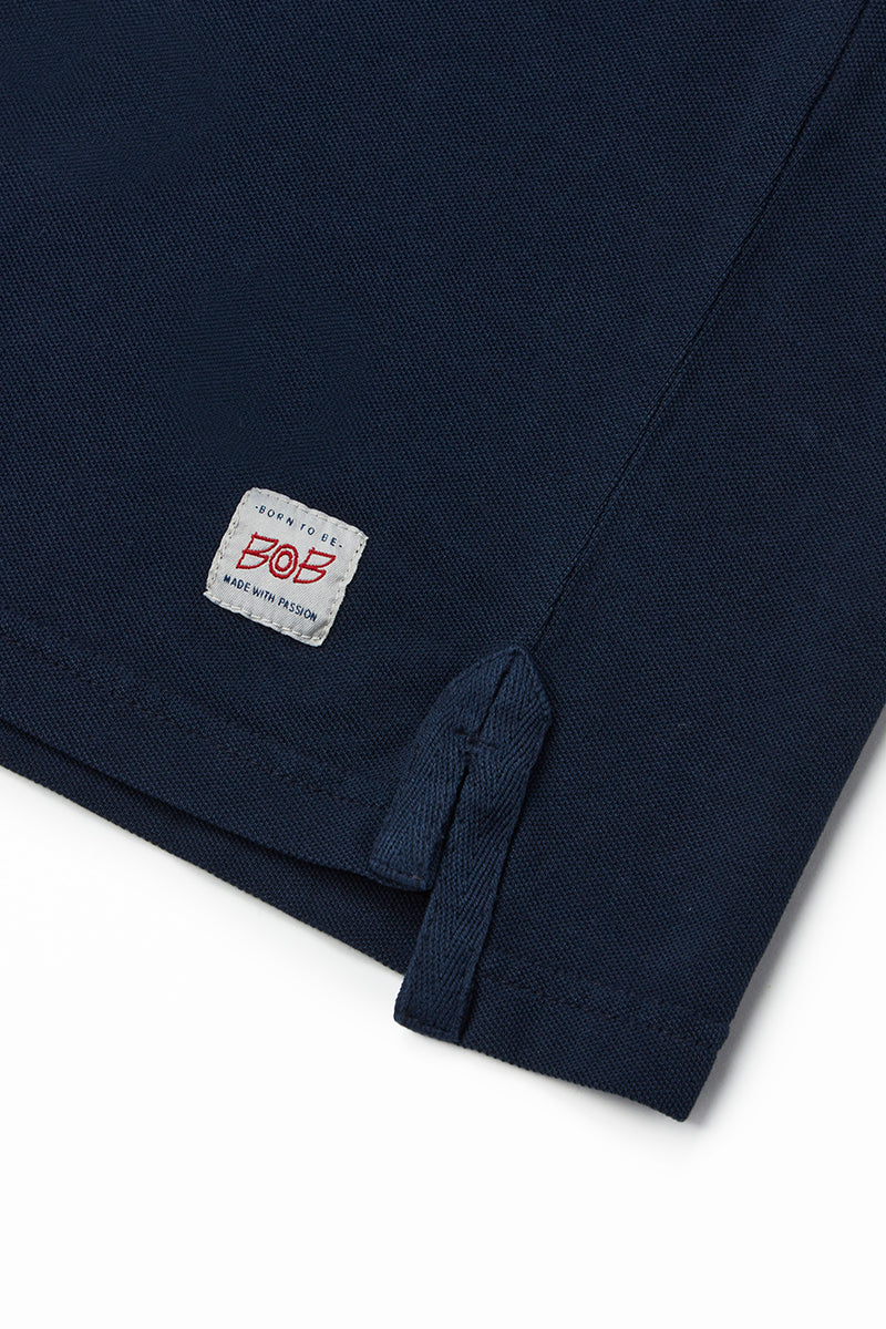 【25SS新作】Crochet Polo Shirt / CoL:NOTTE ダークネイビー