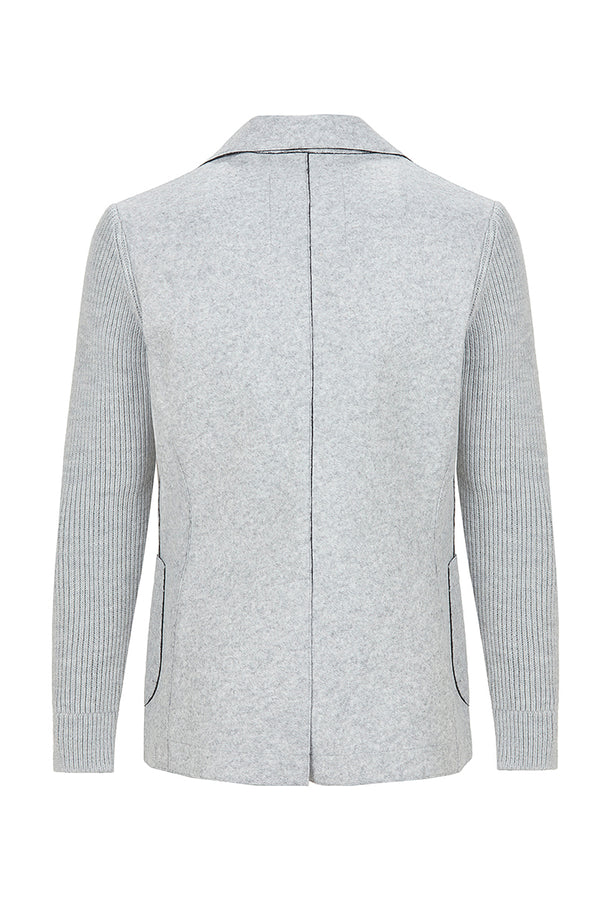 SMIT153 ニットスリーブボンディングジャケット / Col:TORTORA ベージュ系