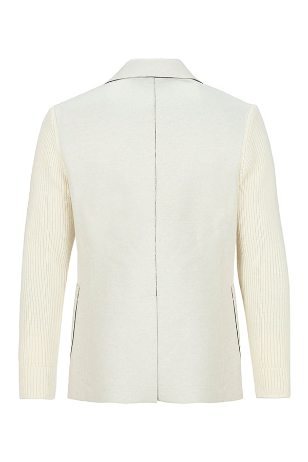 SMIT153 ニットスリーブボンディングジャケット / Col:TORTORA ベージュ系