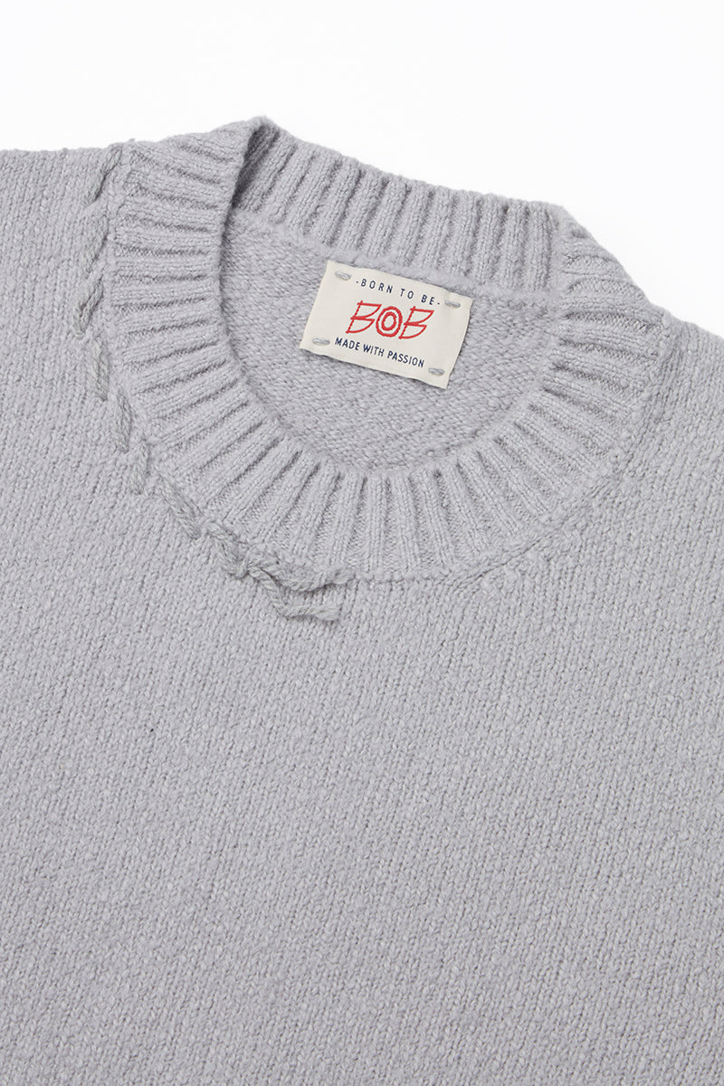 MILL クラフトマンズコットンニットプルオーバー / COL:GRIGIO グレー系