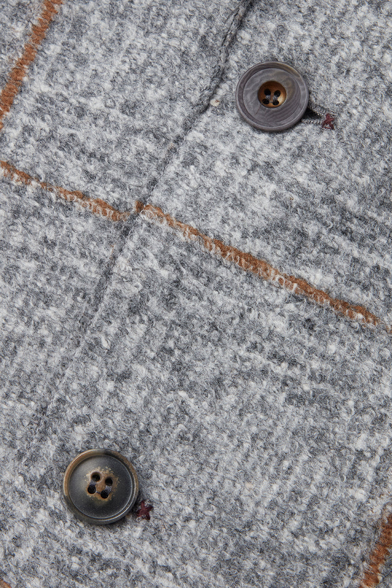 DOVER172 ポケッタブル ライトウールジャケット / Col:VAR2 グレー系