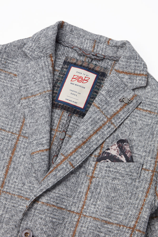 DOVER172 ポケッタブル ライトウールジャケット / Col:VAR2 グレー系