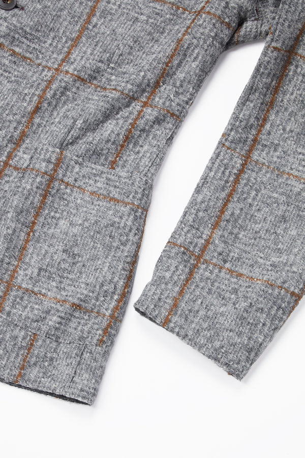 DOVER172 ポケッタブル ライトウールジャケット / Col:VAR2 グレー系