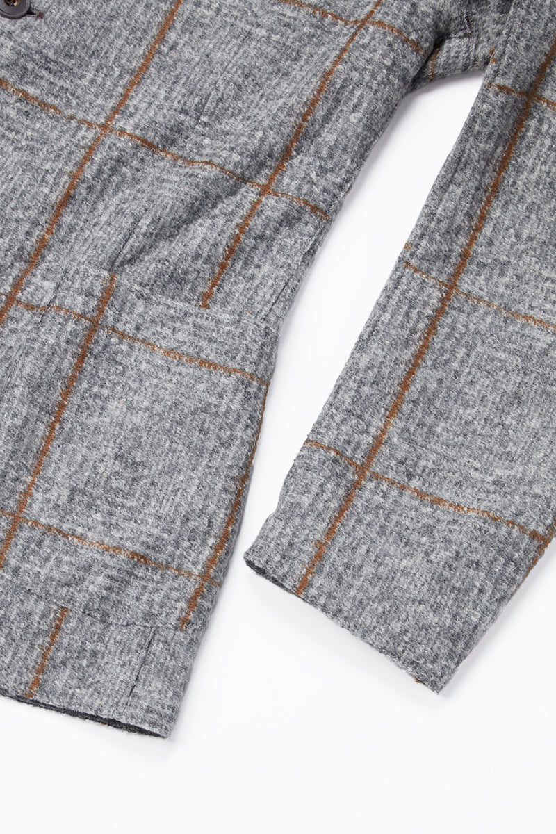 DOVER172 ポケッタブル ライトウールジャケット / Col:VAR2 グレー系