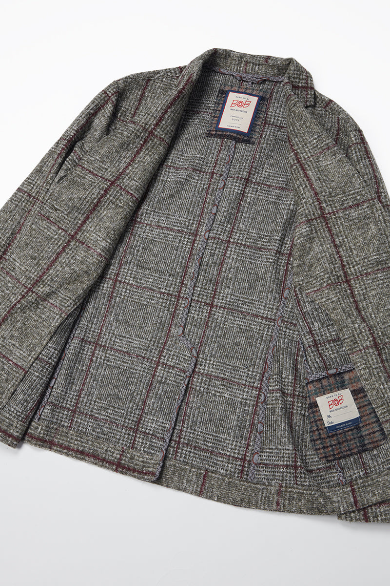 DOVER172 ポケッタブル ライトウールジャケット / Col:VAR1 カーキ系