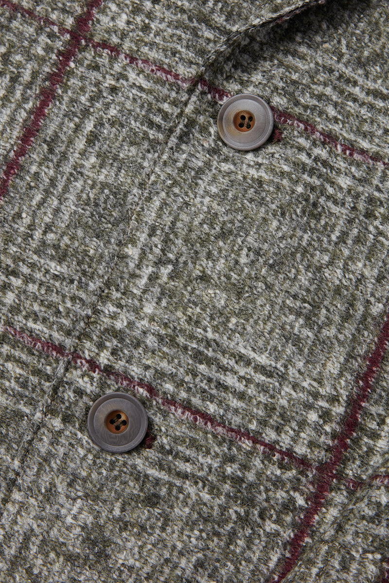 DOVER172 ポケッタブル ライトウールジャケット / Col:VAR1 カーキ系