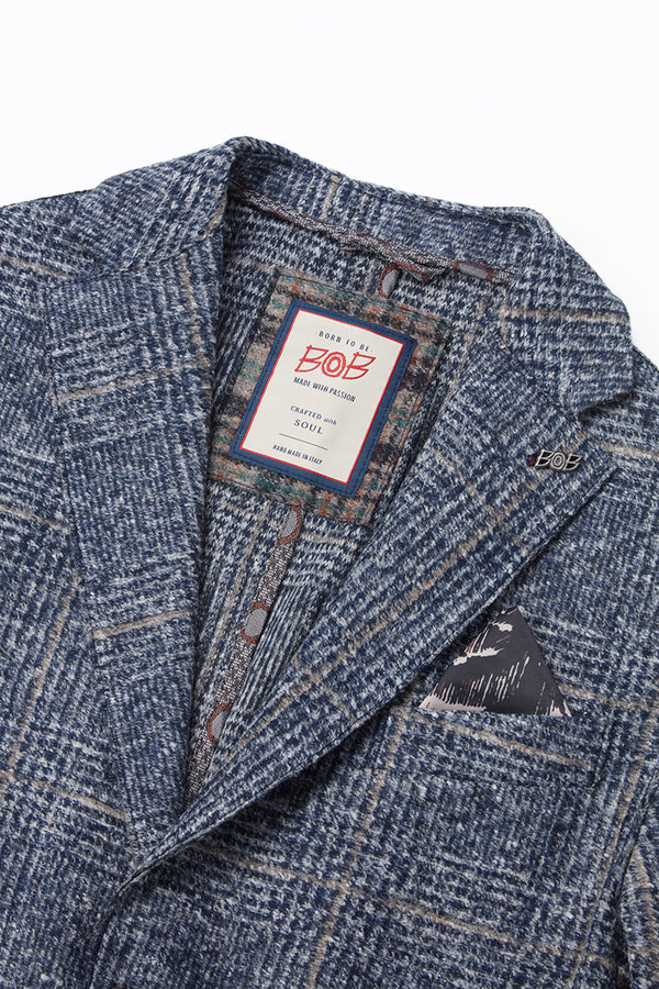 DOVER172 ポケッタブル ライトウールジャケット / Col:VAR3 ブルー系