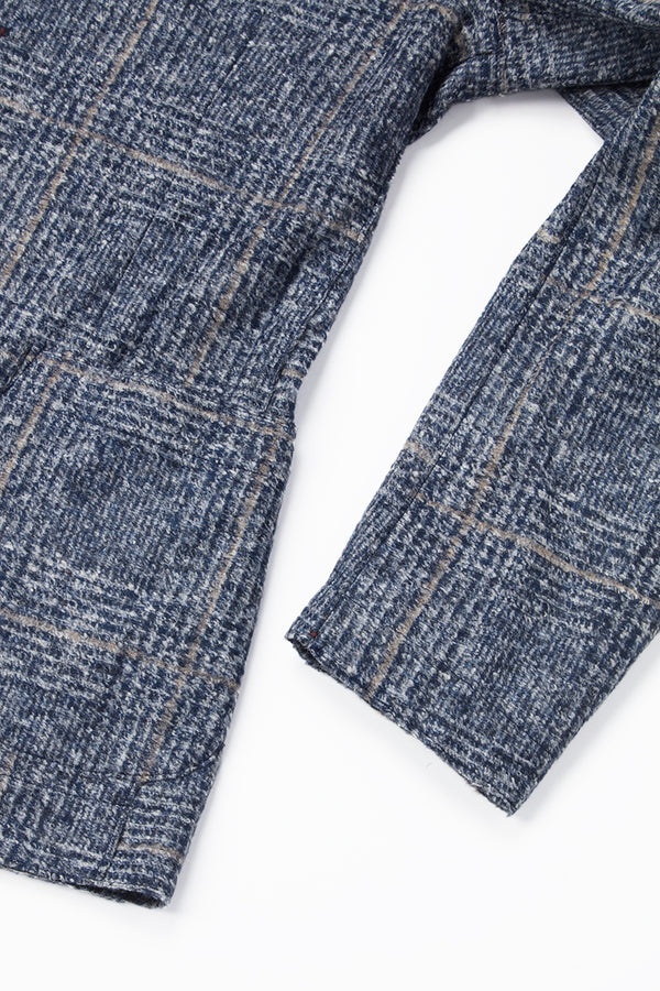 DOVER172 ポケッタブル ライトウールジャケット / Col:VAR3 ブルー系