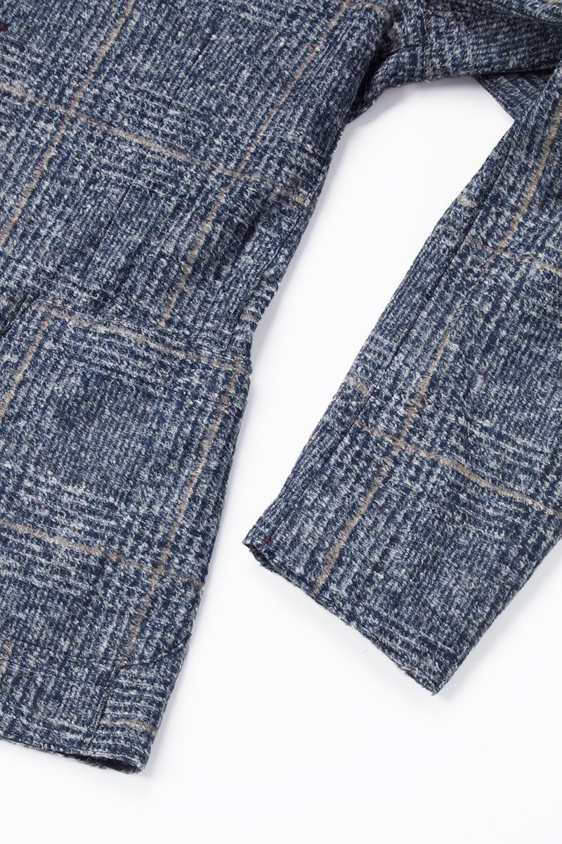 DOVER172 ポケッタブル ライトウールジャケット / Col:VAR3 ブルー系