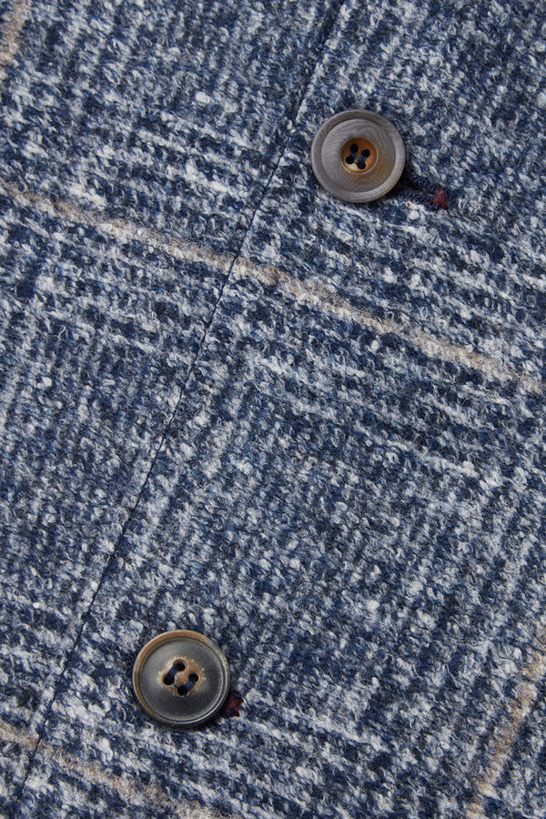 DOVER172 ポケッタブル ライトウールジャケット / Col:VAR3 ブルー系