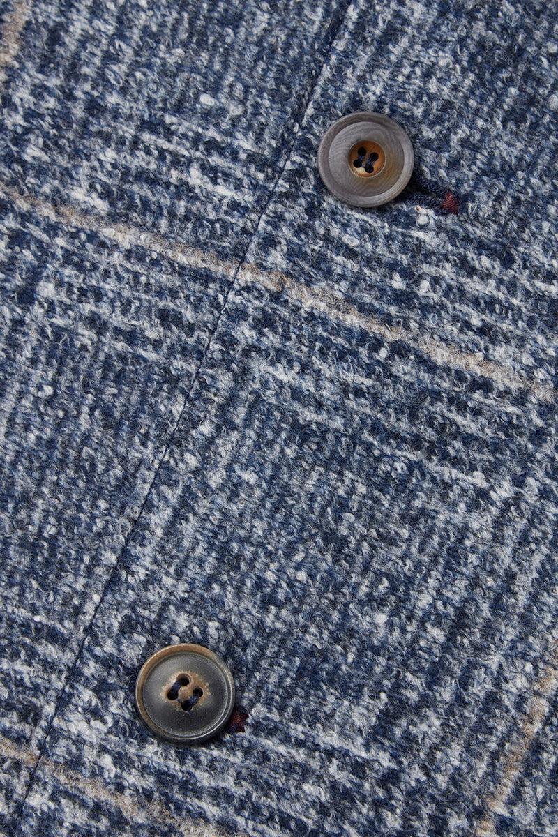 DOVER172 ポケッタブル ライトウールジャケット / Col:VAR3 ブルー系