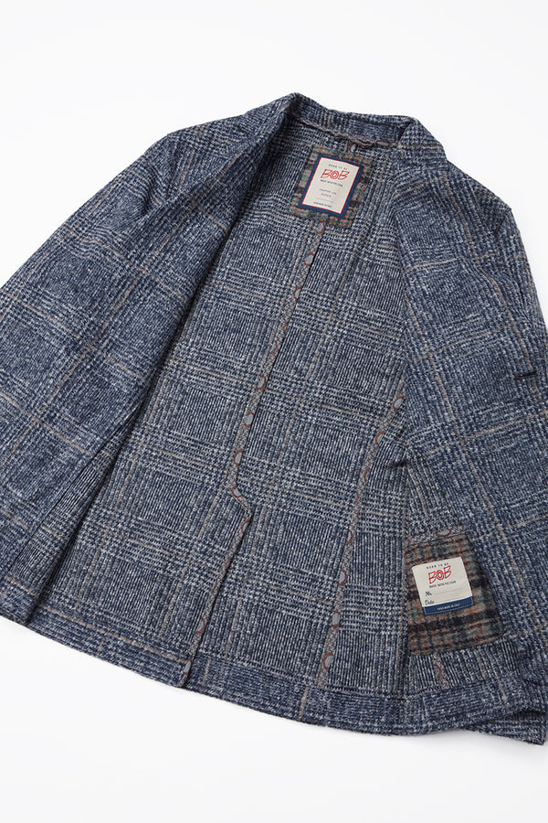 DOVER172 ポケッタブル ライトウールジャケット / Col:VAR3 ブルー系