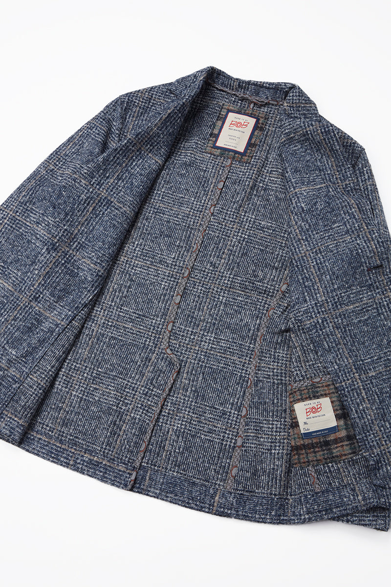 DOVER172 ポケッタブル ライトウールジャケット / Col:VAR3 ブルー系