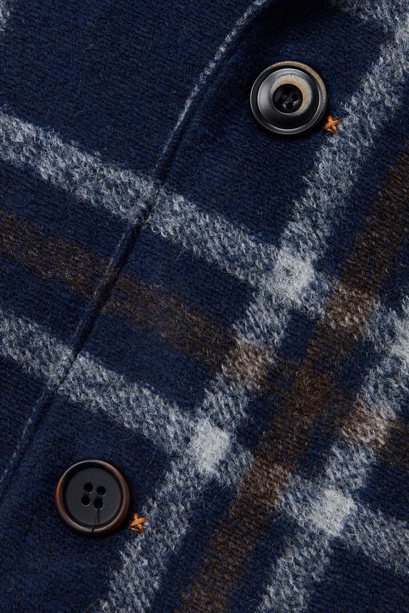 DYLAN165 ライトウール チェックパターンジャケット / Col:VAR2 ネイビー系