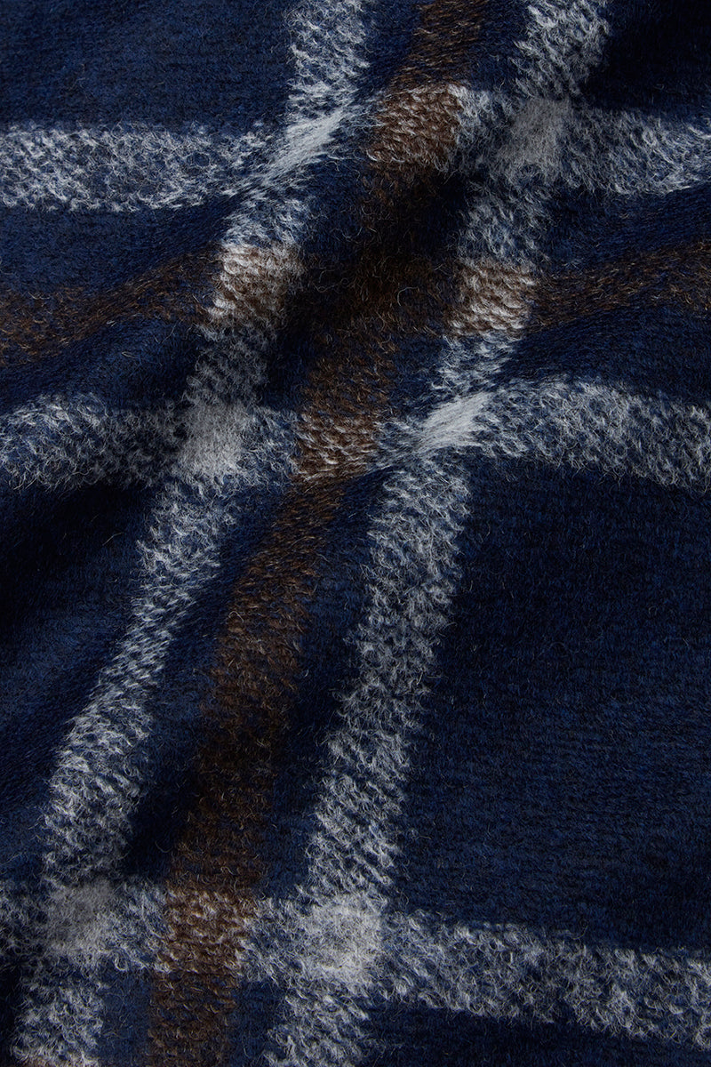 DYLAN165 ライトウール チェックパターンジャケット / Col:VAR2 ネイビー系